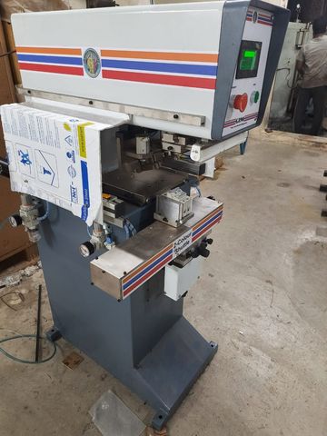 GI-90 pad printing machine fitted with a two colour shuttle