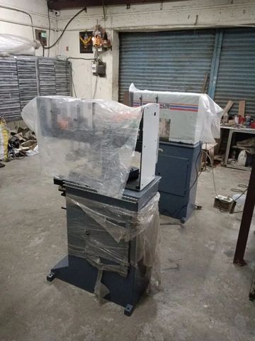 Finished machines wrapped and staged for dispatch
